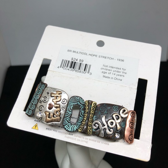Hope and Faith Inspirational Stretch Bracelet NWT - Picture 4 of 5